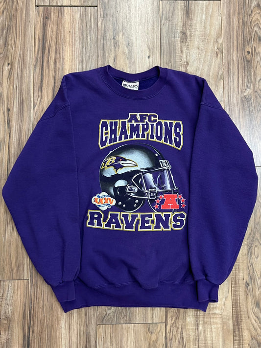 Vintage Baltimore Ravens AFC Champions Crewneck