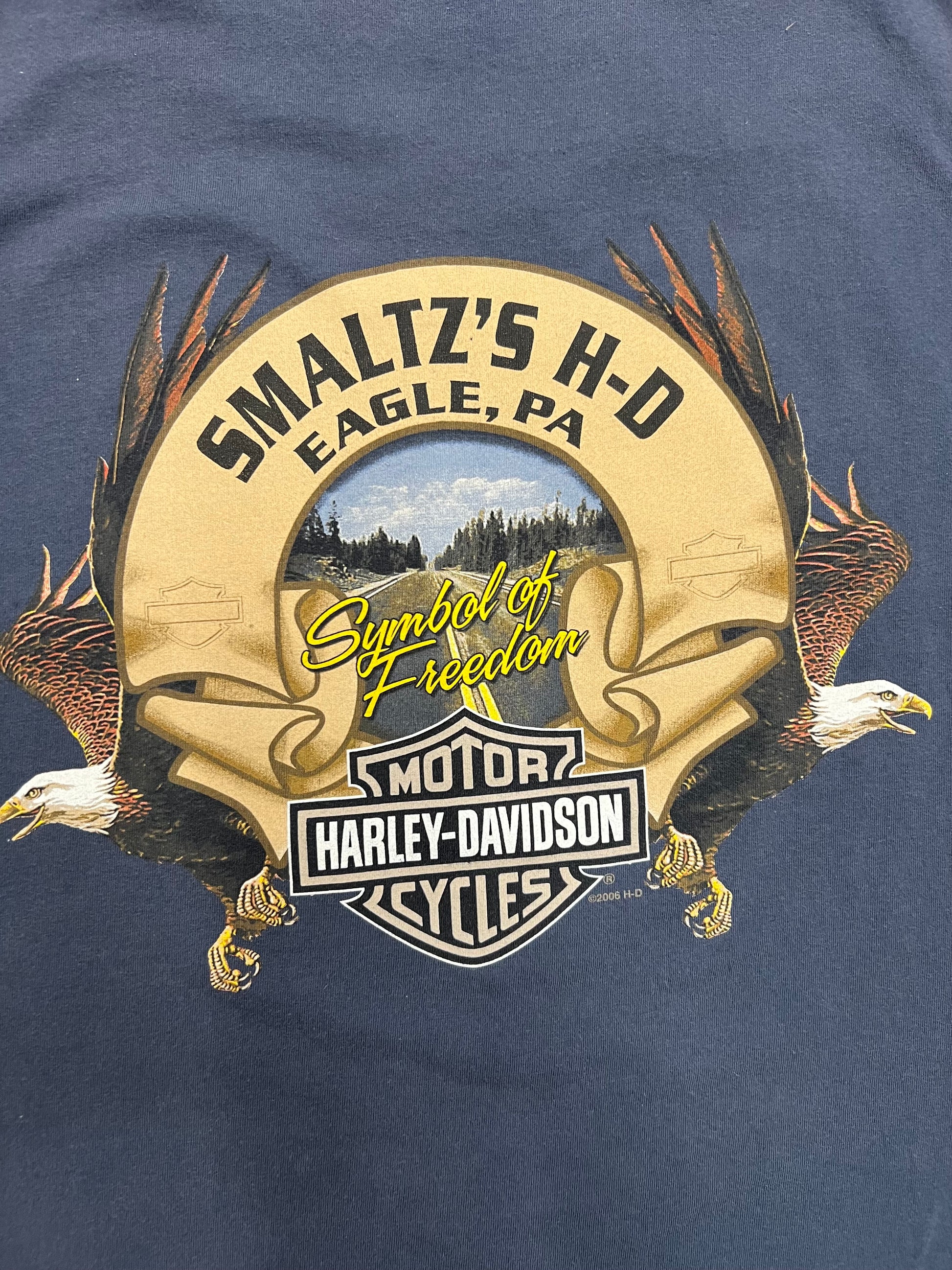 Vintage Smaltz's H-D Eagle, PA Harley Davidson T-shirt (XL)