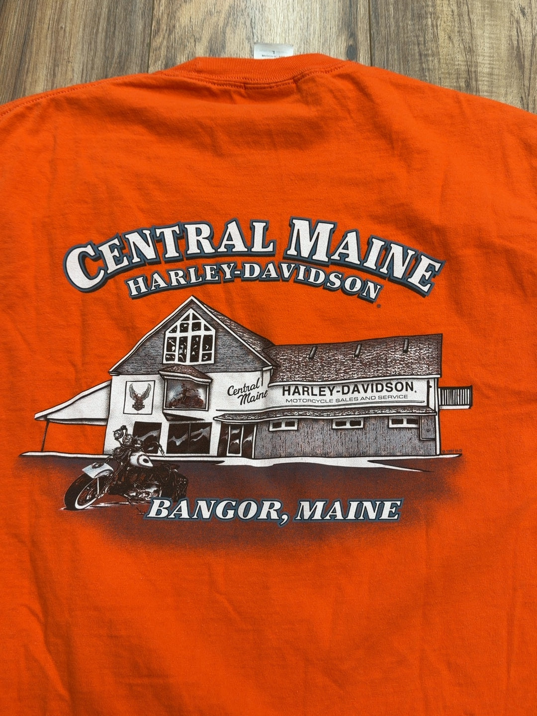 1997 Harley Davidson Central Maine Banger, Maine Tee (L)