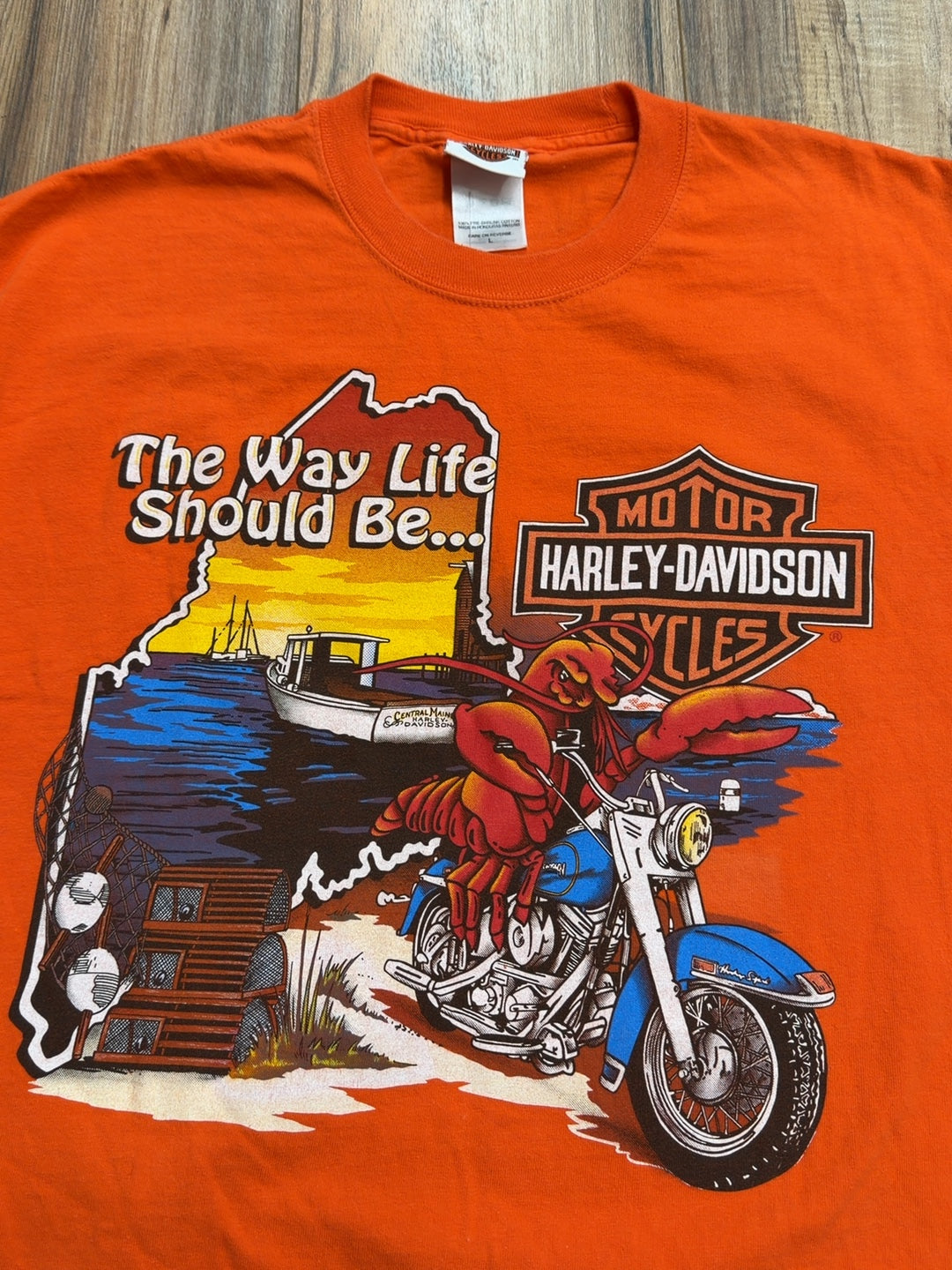 1997 Harley Davidson Central Maine Banger, Maine Tee (L)