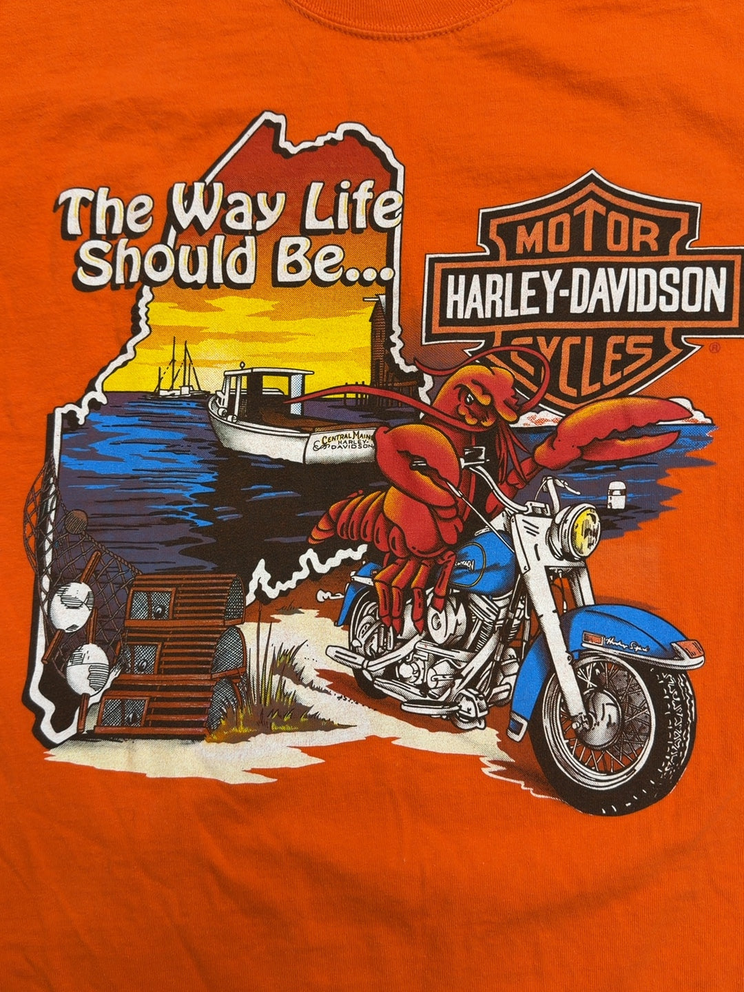 1997 Harley Davidson Central Maine Banger, Maine Tee (L)