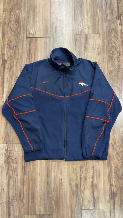 Vintage Nike Denver Broncos Zip Up (XL)